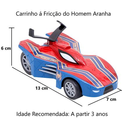 Imagem de Kit 2 em 1 Carro 13cm Spiderman Carrinhos Fantásticos + Copo