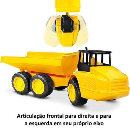 Imagem de Kit 2 em 1 Trator e Caminhão Construção Grandes de Brinquedo