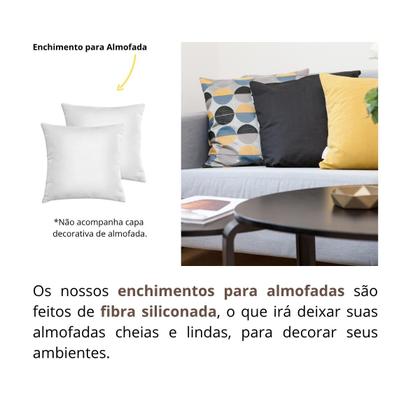 Imagem de Kit 2 Enchimento para Almofadas Fibra Siliconada 30x30 cm