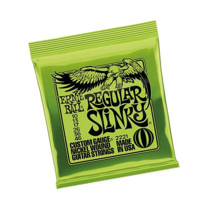 Imagem de Kit 2 Encordoamento Guitarra 010 Ernie Ball Regular Slinky Níquel