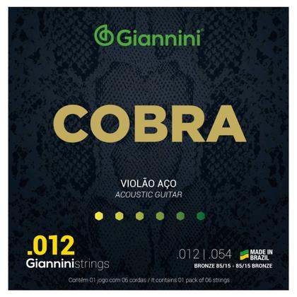 Imagem de Kit 2 Encordoamento Violão Aço Cobra GEEFLKS Bronze 85/15 0.012"