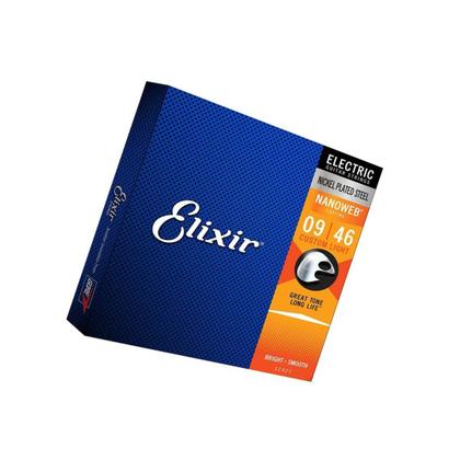 Imagem de Kit 2 Encordoamentos Guitarra 009 Híbrida Elixir Custom Light Nanoweb 12027