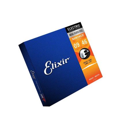 Imagem de Kit 2 Encordoamentos Guitarra 009 Híbrida Elixir Custom Light Nanoweb 12027