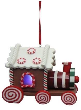 Imagem de Kit 2 Enfeite Trem de Biscoito com LED para Árvore de Natal