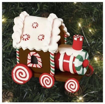 Imagem de Kit 2 Enfeite Trem de Biscoito com LED para Árvore de Natal