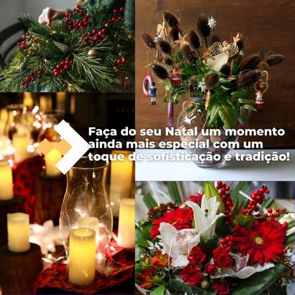 Imagem de Kit 2 Enfeites De Natal Arranjos Natalinos Vasos Decoração