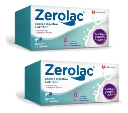 Imagem de Kit 2 Enzima Lactase Zerolac 10000 30cps - União Química