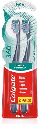 Imagem de Kit 2 Escova de Dente Colgate Suave Macia 360º