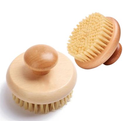 Imagem de Kit 2 Escova Seca Esfoliação Corporal Cerdas Naturais Corpo