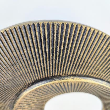 Imagem de Kit 2 Escultura Abstrata Dourada Decoração Redonda