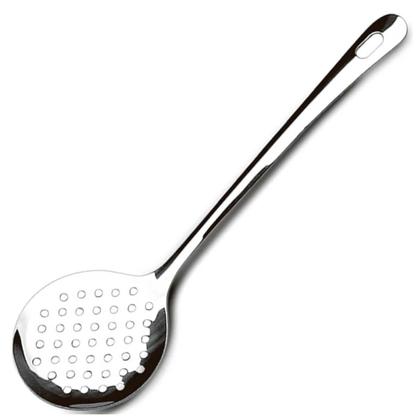 Imagem de Kit 2 Escumadeiras Fritura Aço Inox 33cm Espumadeira Grande Pastelaria Lanchonete