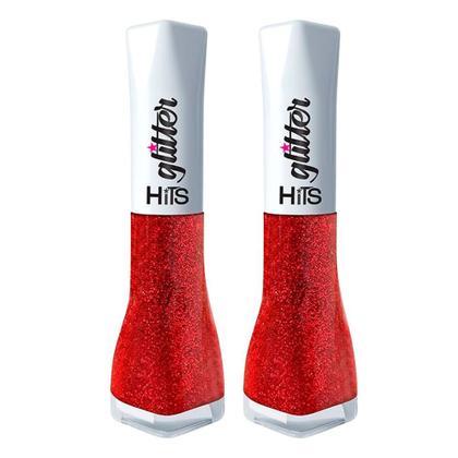 Imagem de Kit 2 Esmalte Hits Glitter Cor Lisboa 8ml