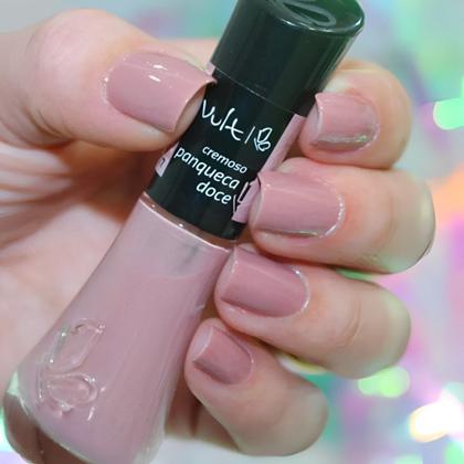 Imagem de Kit 2 Esmalte Nude Panqueca Doce Efeito Gel Cremoso 5Free Vult 8ml