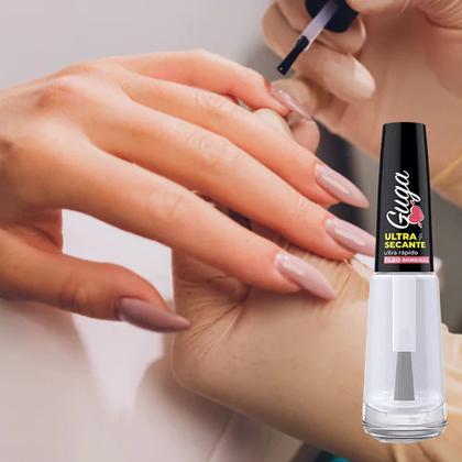 Imagem de Kit 2 Esmaltes Ultra Secagem Guga Seca Rápido Óleo Mineral 8ml