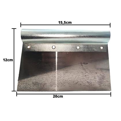 Imagem de Kit 2 espatula aço dentada para aplicar piso vinilico 20cm p.a.g