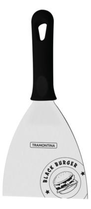 Imagem de Kit 2 Espátula P/ Hambúrguer Chapeiro Reta Aço Inox Black Tramontina
