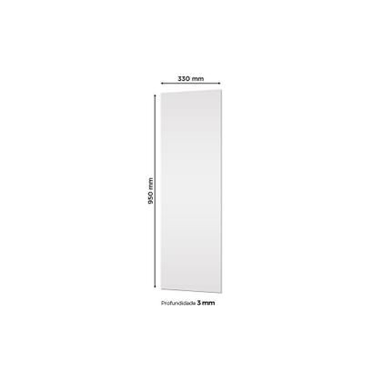 Imagem de Kit 2 Espelhos 95x33cm Henn Prata