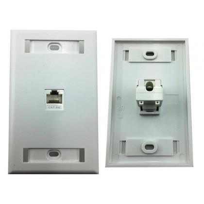 Imagem de Kit 2 Espelhos de Parede 4x2 com 1 saída Rj45 Cat6