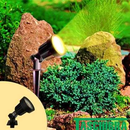 Imagem de Kit 2 Espeto Jardim Luminaria Led 5w Ambar 2200k Ip65