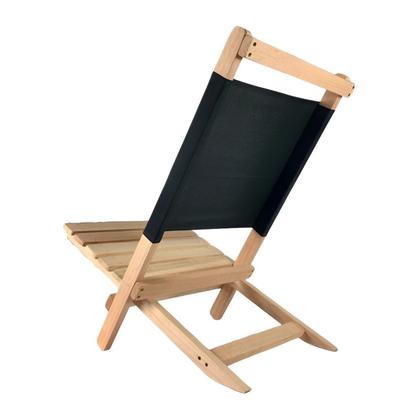 Imagem de Kit 2 Espreguiçadeira De Madeira Natural Para Piscina Jardim Varanda Área Externa Camping Preto - AMZ