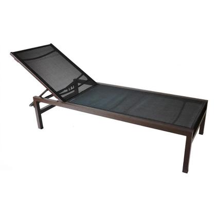 Imagem de Kit 2 espreguiçadeira tela sling e mesinha alumínio para piscina - Sarah Móveis