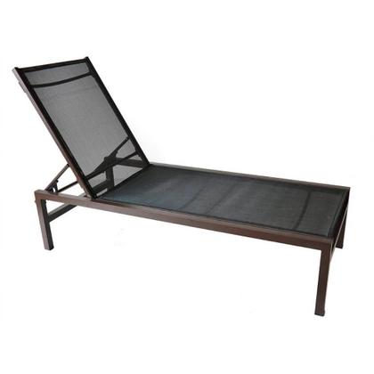 Imagem de Kit 2 espreguiçadeira tela sling e mesinha alumínio para piscina - Sarah Móveis