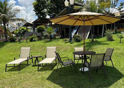 Imagem de Kit 2 Espreguiçadeiras Lótus Premium Encosto Regulável 5 Posições em Alumínio e Tela Sling