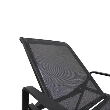 Imagem de Kit 2 Espreguiçadeiras Lótus Premium Encosto Regulável 5 Posições em Alumínio e Tela Sling