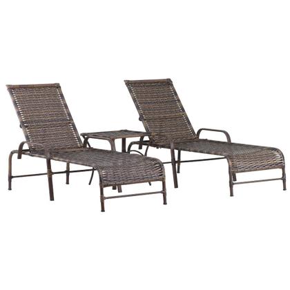 Imagem de Kit 2 Espreguiçadeiras Mesa Roma Chaise Lívia Cadeira Emily