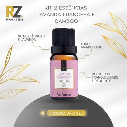 Imagem de Kit 2 Essências Lavanda Francesa e Bamboo Via Aroma 10 mL - RZ Magazine