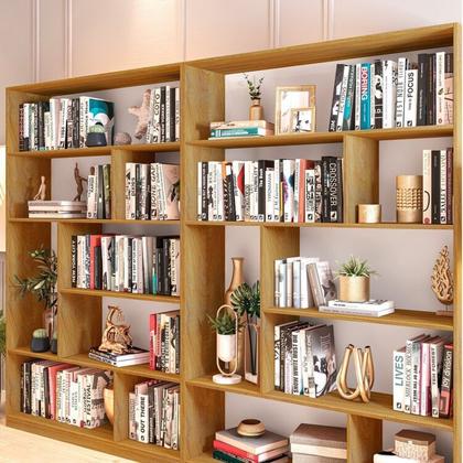 Imagem de Kit 2 Estante para Livros 180cmx240cm 4 Prateleiras Seattle Yescasa