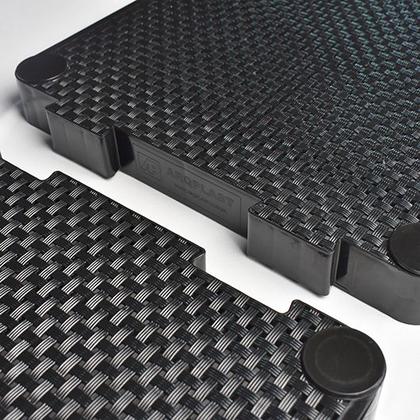 Imagem de Kit 2 Estante Preta de Plástico Modular 4 Prateleiras Multiuso