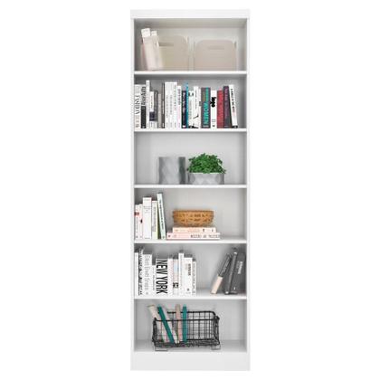 Imagem de Kit 2 Estantes Livreiro 5 Prateleiras Linus Branco - Qmovi