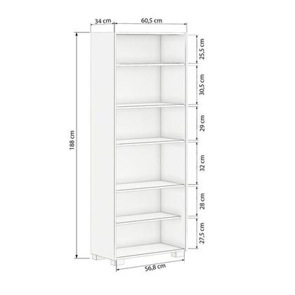 Imagem de Kit 2 Estantes para Livros 5 Prateleiras 188cmx121m Office