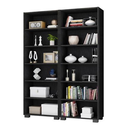 Imagem de Kit 2 Estantes para Livros 5 Prateleiras 188cmx121m Office