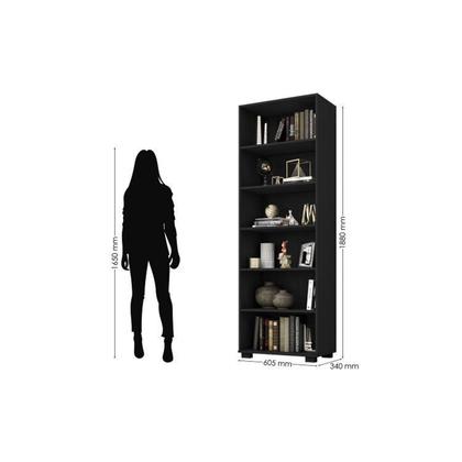 Imagem de Kit 2 Estantes para Livros 5 Prateleiras 188cmx121m Office