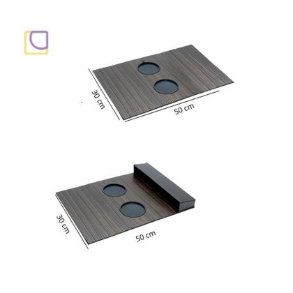 Imagem de Kit 2 Esteiras de Sofá em Madeira Apoio de Braço com Porta Copos e Controle