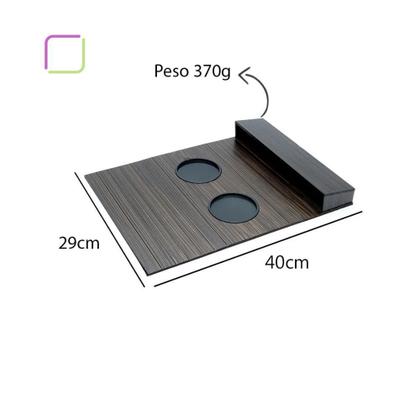 Imagem de Kit 2 Esteiras para Braço de Sofá Porta Copos em Madeira MDF