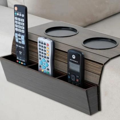 Imagem de Kit 2 Esteiras para Braço de Sofá Porta Copos em Madeira MDF