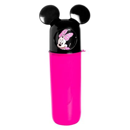 Imagem de Kit 2 Estojos Giratório Minnie Rosa Porta Objetos Escova