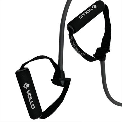 Imagem de Kit 2 Extensor Elástico Para Exercícios Com Pegador Nível Forte VP1065 Vollo Sports