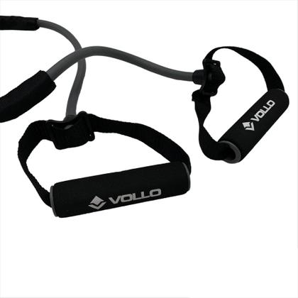 Imagem de Kit 2 Extensor Elástico Para Exercícios Com Pegador Nível Forte VP1065 Vollo Sports