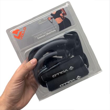 Imagem de Kit 2 Extensor Elástico Para Exercícios Com Pegador Nível Forte VP1065 Vollo Sports