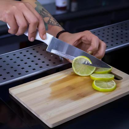 Imagem de Kit 2 Faca De Cozinha Carne Aço Inox 6 Polegada Profissional