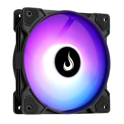 Imagem de Kit 2 Fans Rise Mode X ARGB 120mm S/Controladora Preto - RM-XLD-ARGB