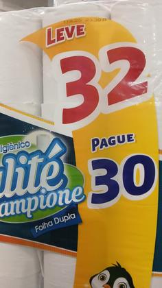 Imagem de KIT 2 Fardos De Papel Higiênico Com 32 Rolos Com 30mt, 64 rolos