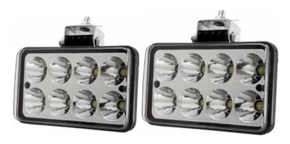 Imagem de Kit 2 Farol De Milha 8 Leds 24w 12/24v Jeep Mb 1935 1618 Sc