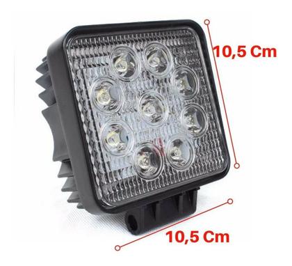 Imagem de Kit 2 Farol Milha Led Quadrado 12/24v Trilha Caminhonete