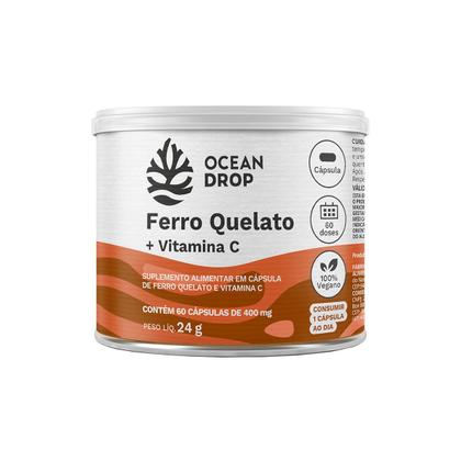 Imagem de Kit 2 Ferro Quelato + Vitamina C Ocean Drop 60 Cápsulas