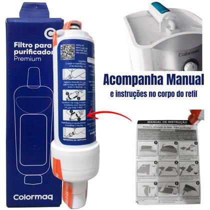 Imagem de KIT 2 Filtro Refil Purificador Colormaq Premium Original